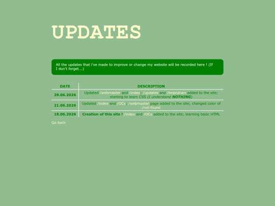 updates screenshot