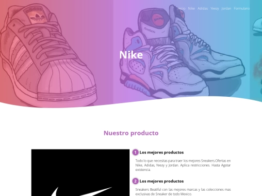 Pagina web Trabajo final/Nike screenshot