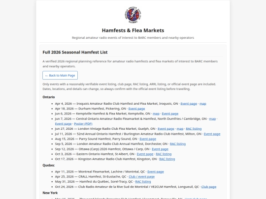 hamfests screenshot