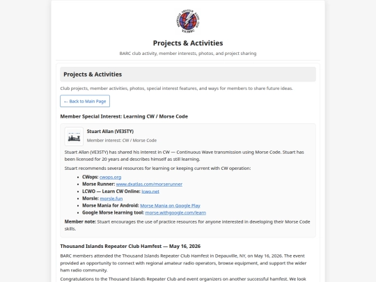 projects screenshot