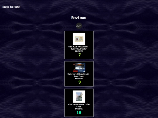 Music/Reviews screenshot