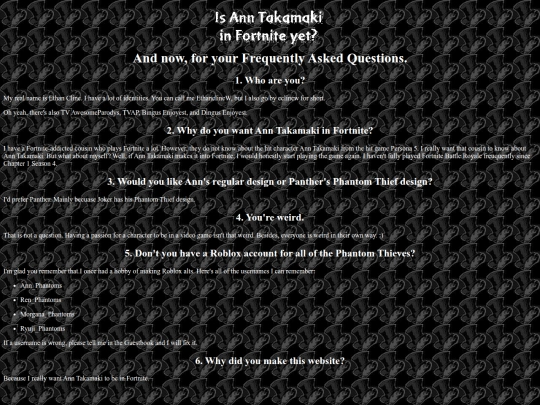 faq screenshot