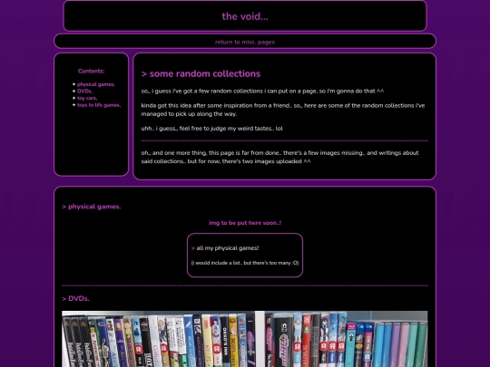main/misc/collections screenshot