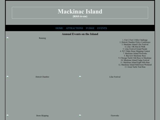 events screenshot