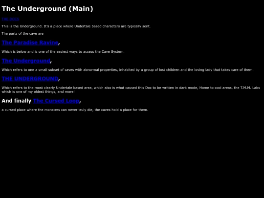 The Cave System/TheUndergroundMain screenshot