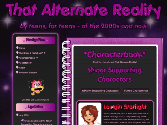 minorcharacters screenshot