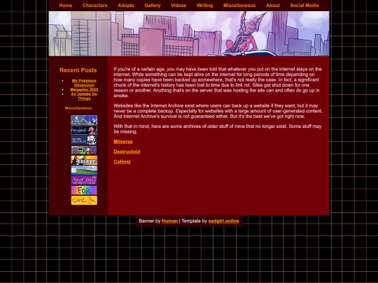 miscellaneous/archives screenshot