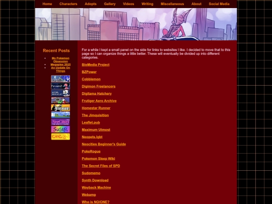 miscellaneous/links screenshot