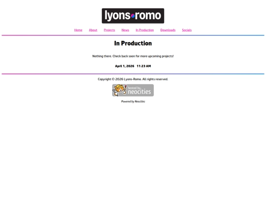 inproduction screenshot