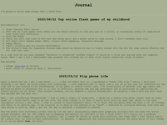 journal screenshot