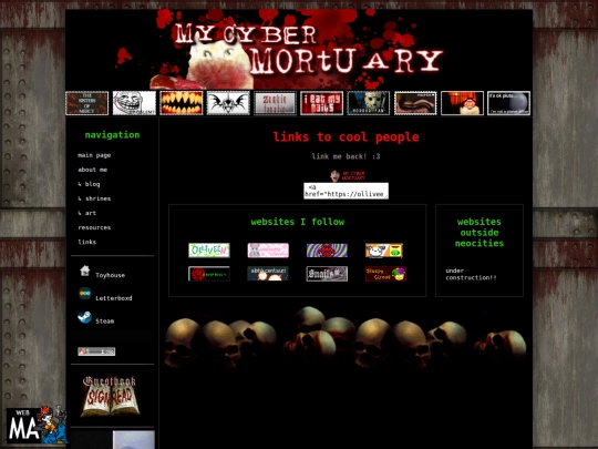 links screenshot