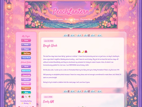 peachblog screenshot