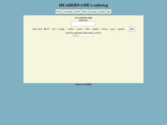 neotcg/tradingcardsN-Z screenshot