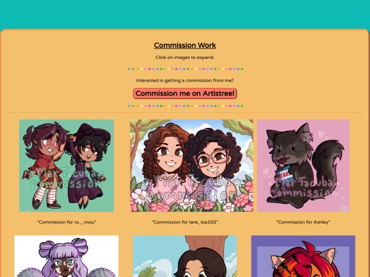 My Art Pages/Commission Work/commissionwork screenshot
