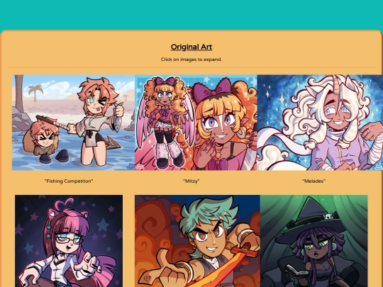 My Art Pages/Original Art Pages/originalart screenshot