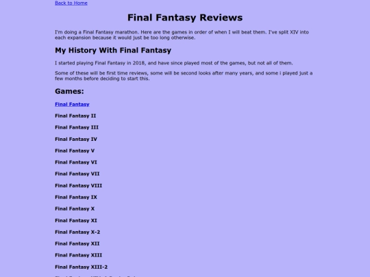 FinalFantasyReviews screenshot