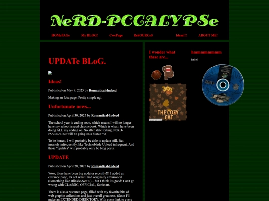 Blog screenshot