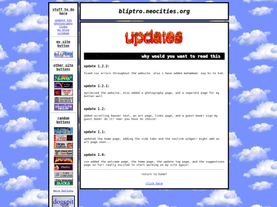 updates screenshot