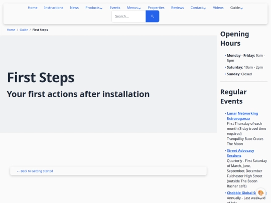 guide/getting-started/first-steps screenshot
