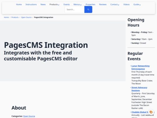 products/pagescms-integration screenshot