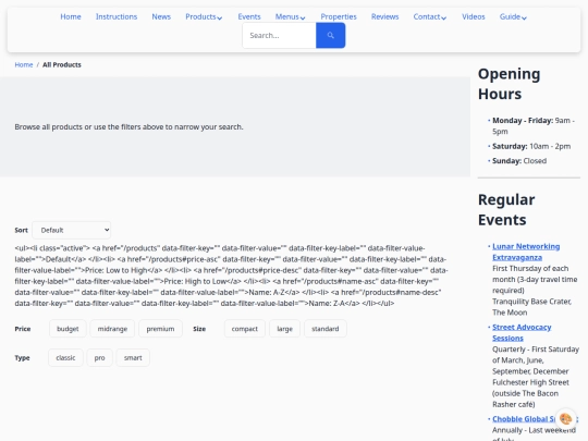 products/search screenshot