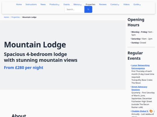 properties/mountain-lodge screenshot