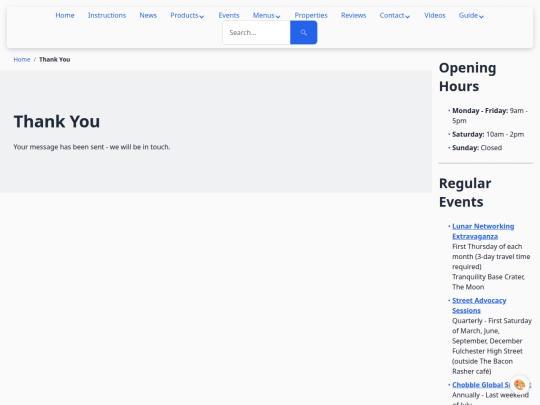 thank-you screenshot