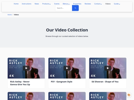 videos screenshot