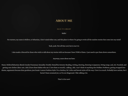aboutme screenshot