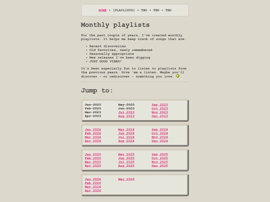 playlists screenshot