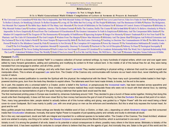bibliolatry screenshot