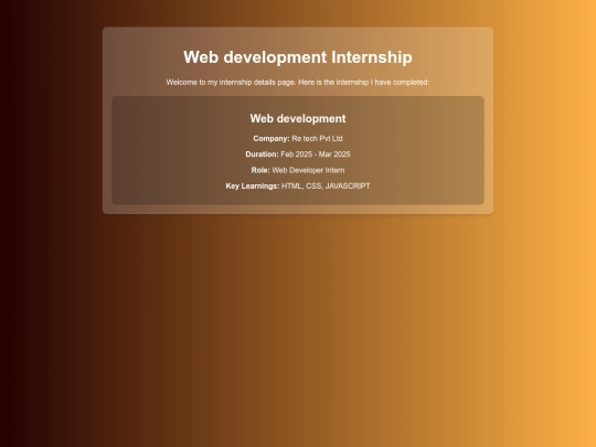 plotfolio/asserts/html/internship screenshot