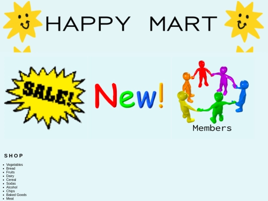 Error.html/HappyMart screenshot