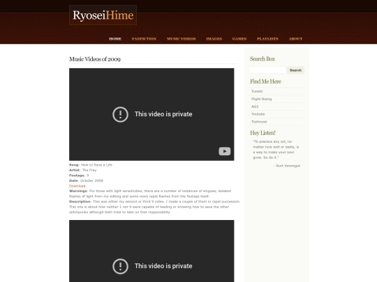 music videos/2009 screenshot