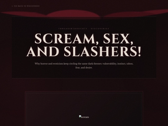 discoveries/scream screenshot