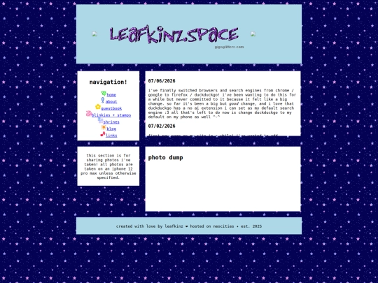 blog screenshot