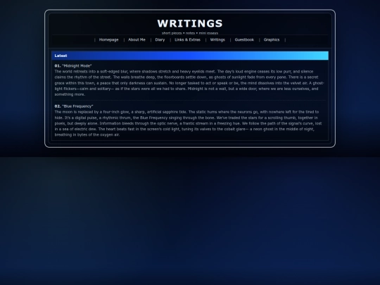 personalweb/flappy solar/writings screenshot
