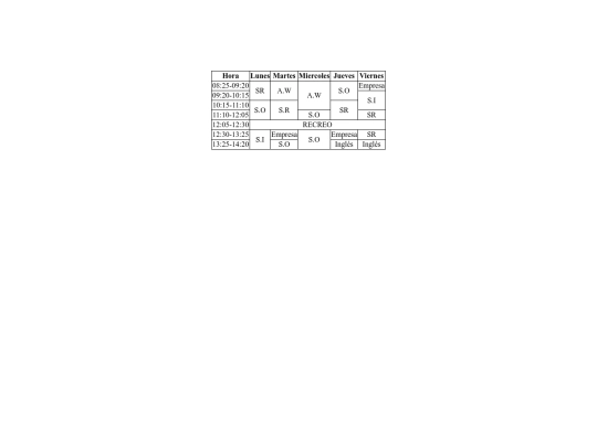 Horario/horario screenshot