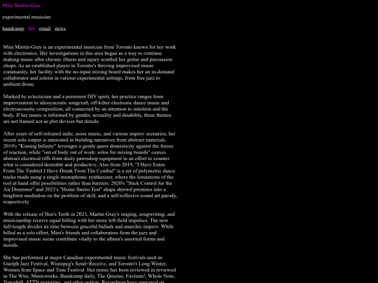 bio screenshot