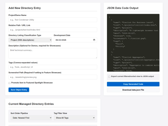 codedemos/admin screenshot