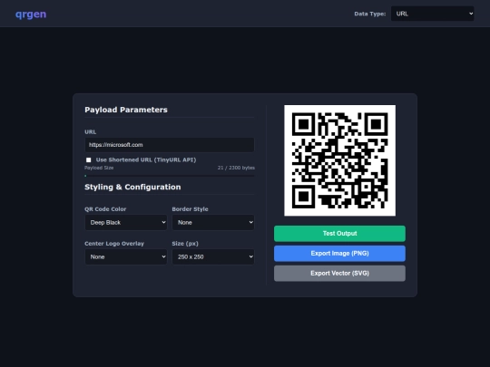 codedemos/projects/qrgen screenshot