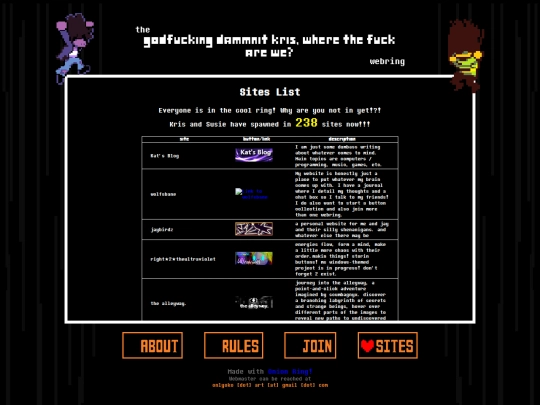 webring/sites screenshot
