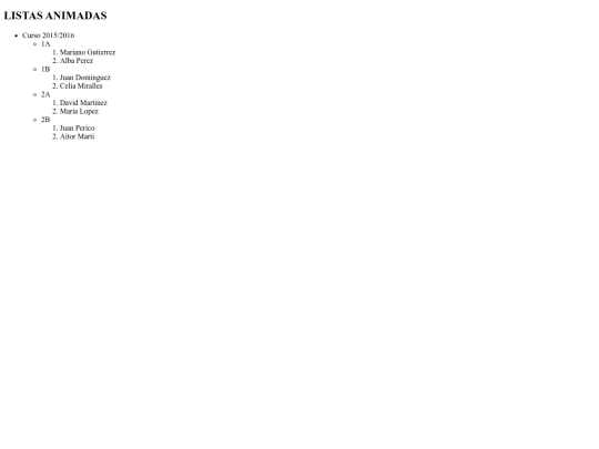 listahtml screenshot