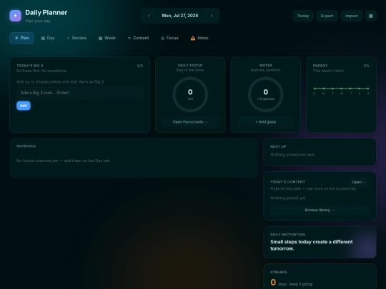 daily-planner screenshot