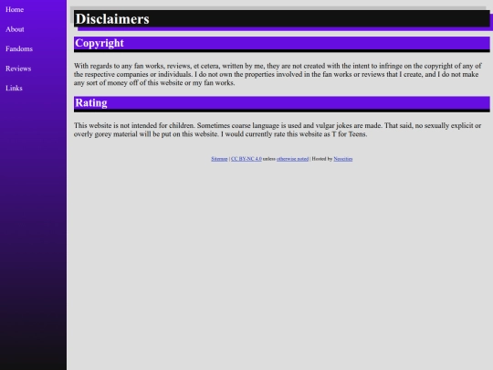 disclaimer screenshot