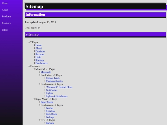sitemap screenshot