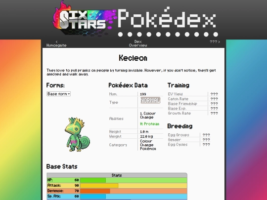 SixStars/pokedex/kecleon screenshot