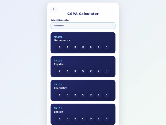 CGPA-project/result screenshot