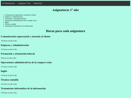 Proyecto2/Asignaturas 1º año screenshot