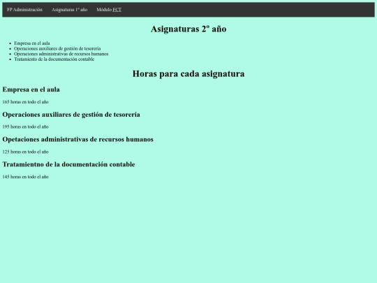 Proyecto2/Asignaturas 2º año screenshot
